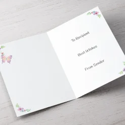 Sale Personalised Thank You Card - Butterflies & Flowers Thank You|Birthday