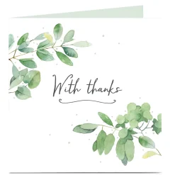 Sale Personalised Thank You Card - With Thanks Premium Square|Thank You