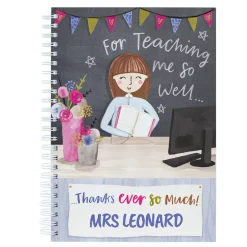 Card Factory Personalised Thank You Teacher Notebook - Teaching Me So Well
