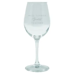 Outlet Personalised Thank You Teacher Wine Glass - Greatest Teacher Personalised Glasses|Glassware