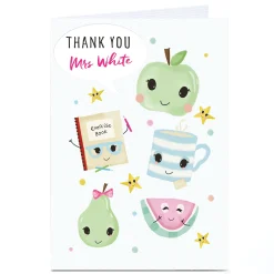Sale Personalised Thank You Teacher Card - Fruit And Tea Thank You