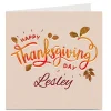 Sale Personalised Thanksgiving Card - Leaves Thank You