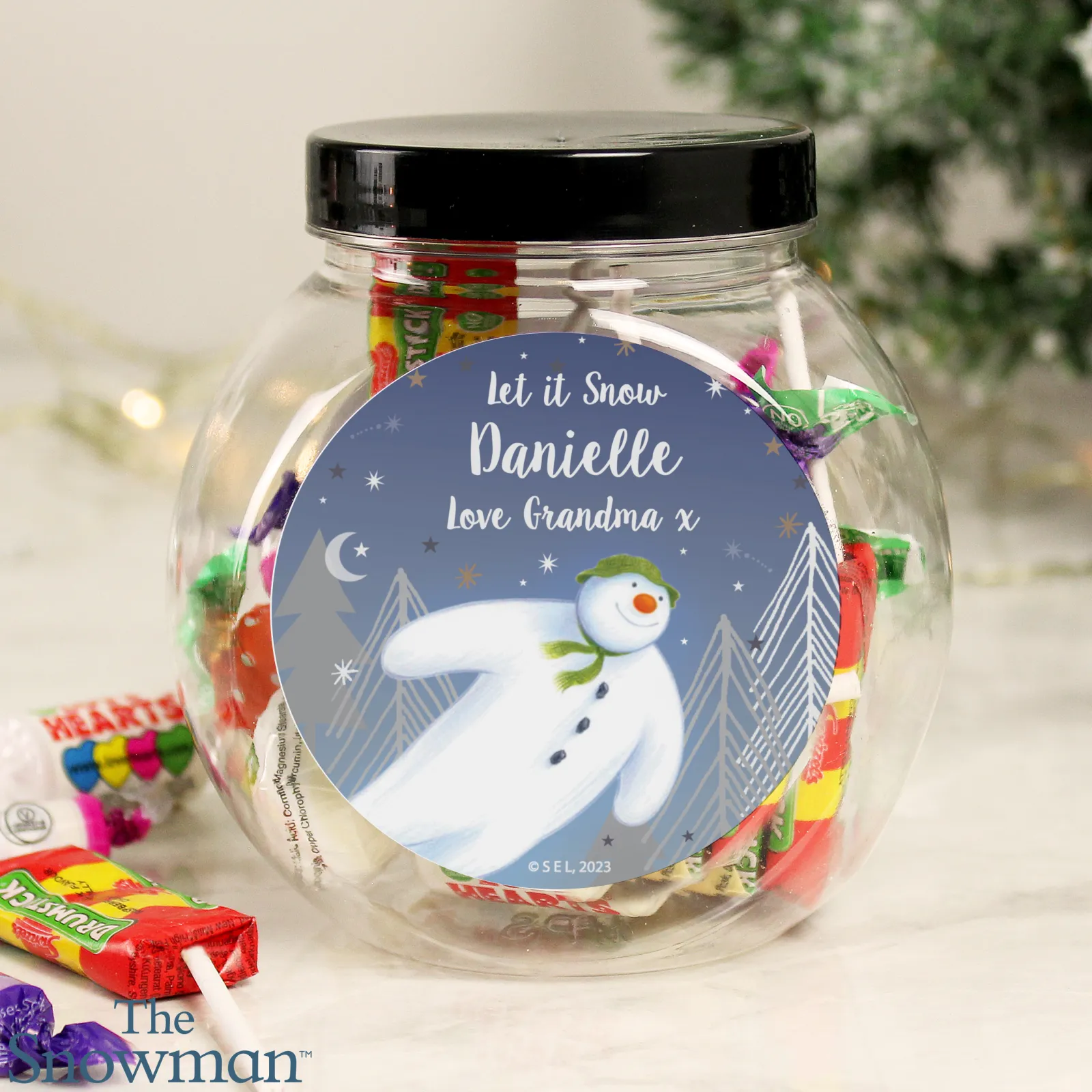 Kids Card Factory Personalised The Snowman Magical Adventure Sweet Jar