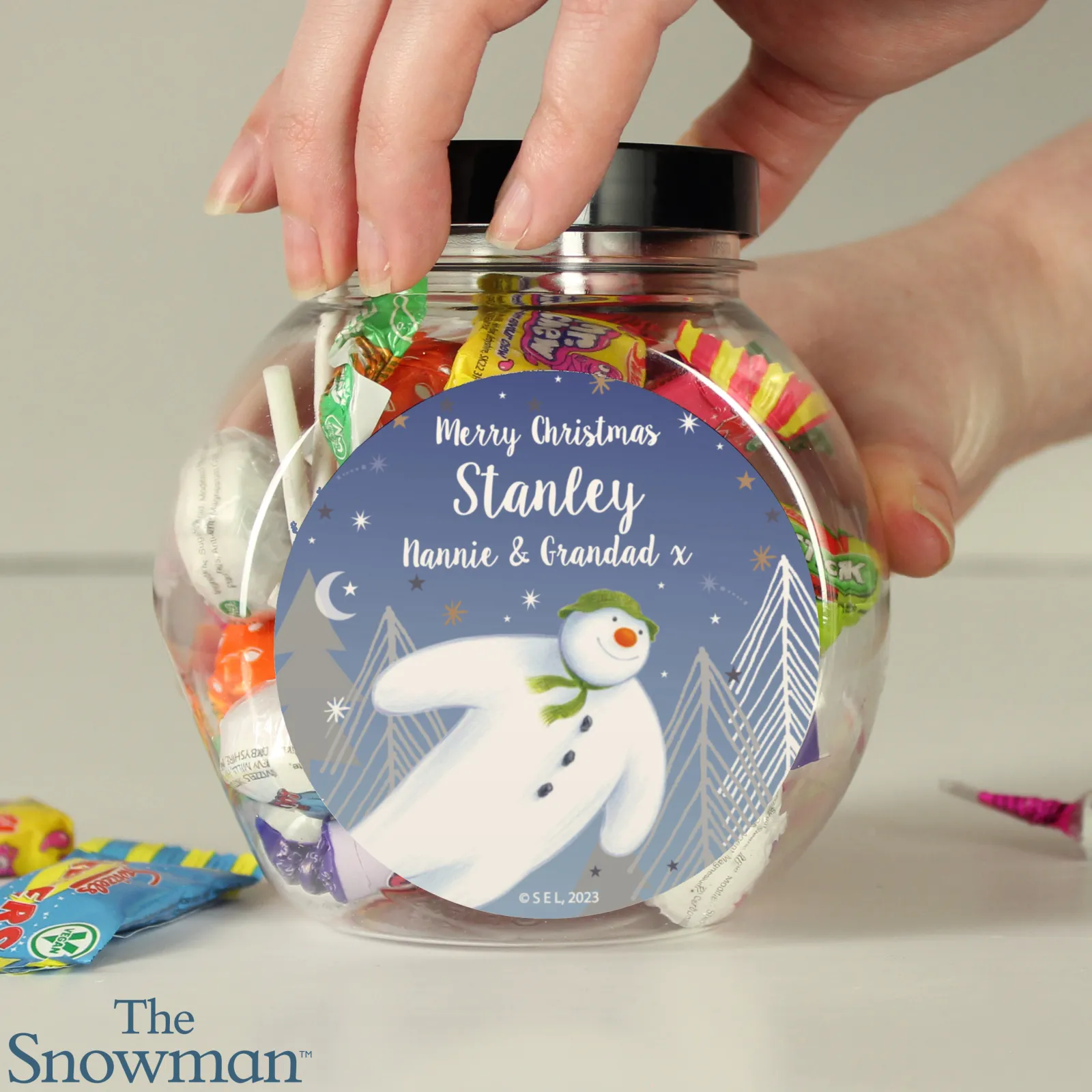 Kids Card Factory Personalised The Snowman Magical Adventure Sweet Jar