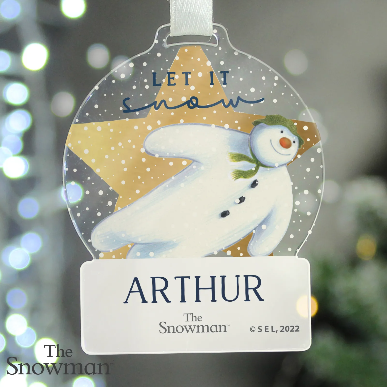 Kids Card Factory Personalised The Snowman Acrylic Decoration