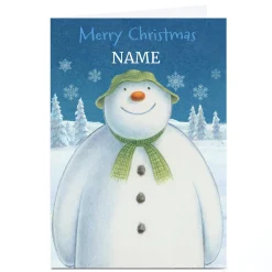 Best Personalised The Snowman Christmas Card - Merry Christmas, Any Name Christmas