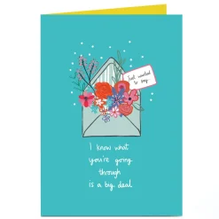 New Personalised Thinkg of You Card - I Know What You're Going Through Just To Say