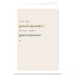 Discount Personalised Thinking of You Card - Don't Feel Alone Just To Say