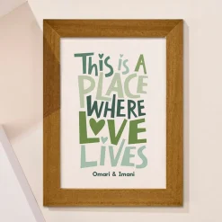 Clearance Personalised This Is A Place Where Love Lives Framed Print Personalised Canvas & Wall Art|Photo Prints & Wall Art