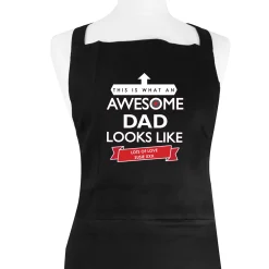 Hot Personalised 'This Is What An Awesome... Looks Like' Black Apron Gifts For Him