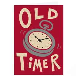 Card Factory Personalised Tin Bath Birthday Card - Old Timer