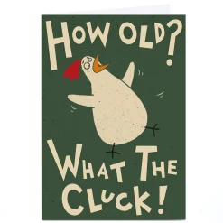 Card Factory Personalised Tin Bath Birthday Card - What The Cluck?