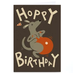Card Factory Personalised Tin Bath Birthday Card - Kangaroo