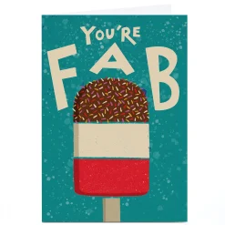 Card Factory Personalised Tin Bath Card - Fab Lolly