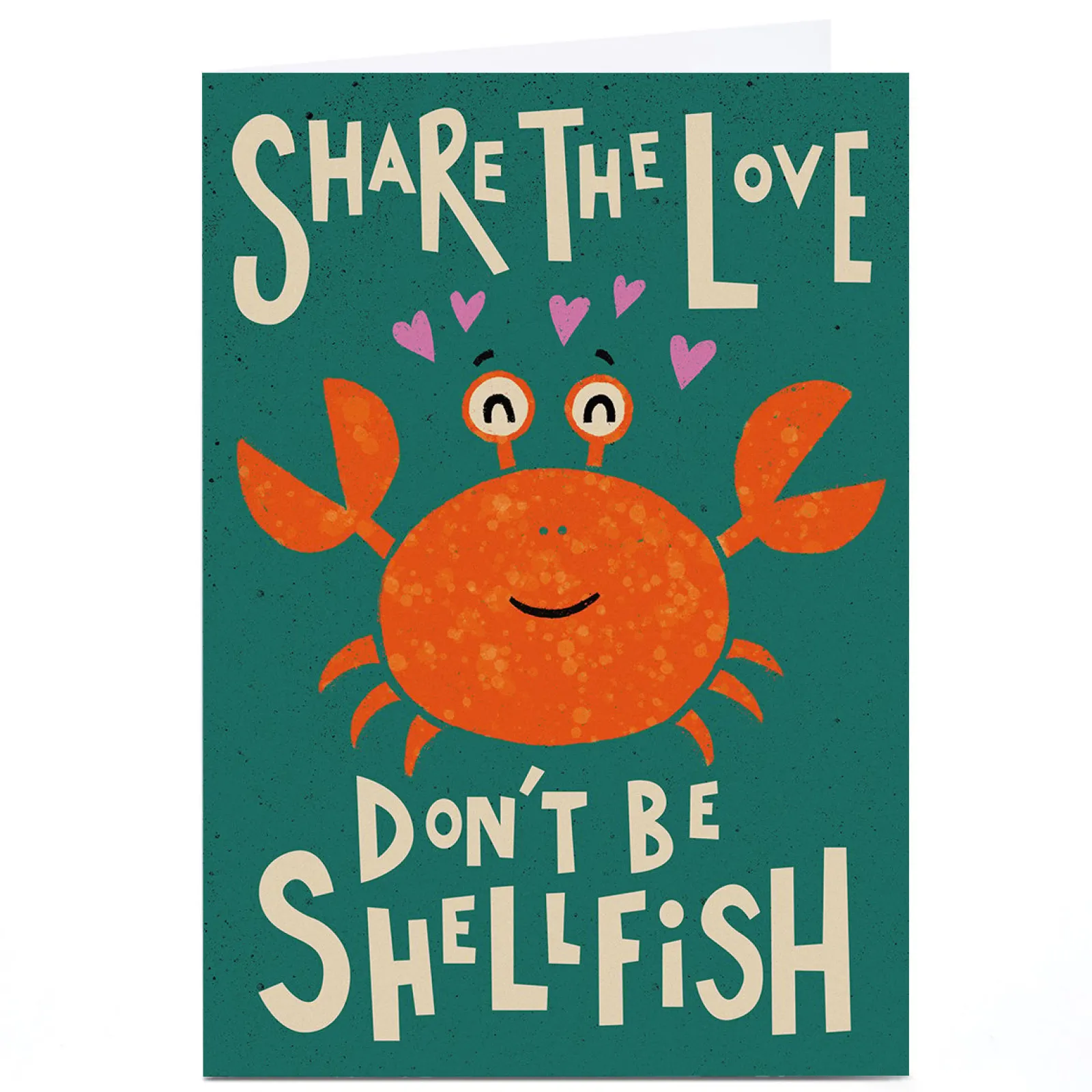 New Personalised Tin Bath Card - Crab Love Any Occasion|Just To Say
