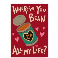 Sale Personalised Tin Bath Card - Where've You Bean Funny|Any Occasion