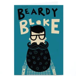 New Personalised Tin Bath Card - Beardy Bloke Any Occasion|Just To Say