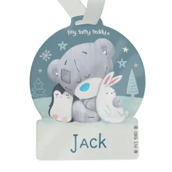Kids Card Factory Personalised Tiny Tatty Teddy Acrylic Snow Globe Decoration