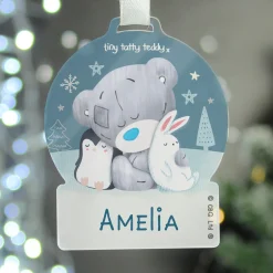 Kids Card Factory Personalised Tiny Tatty Teddy Acrylic Snow Globe Decoration