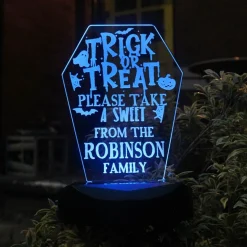 Card Factory Personalised Trick or Treat Halloween Solar Light