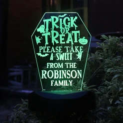 Card Factory Personalised Trick or Treat Halloween Solar Light