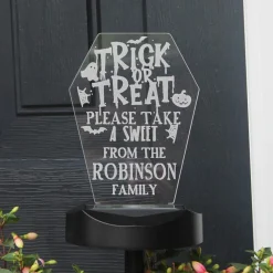 Card Factory Personalised Trick or Treat Halloween Solar Light
