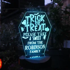 Card Factory Personalised Trick or Treat Halloween Solar Light