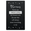 Sale Personalised True Love Black Metal Wallet Card Personalised Jewellery And Keepsakes|Jewellery & Keepsakes