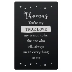Sale Personalised True Love Black Metal Wallet Card Personalised Jewellery And Keepsakes|Jewellery & Keepsakes
