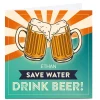 New Personalised Typee! Card - Save Water Drink Beer BOY For Uncle|For Son