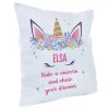 Kids Card Factory Personalised Unicorn Cushion - Chase Your Dreams