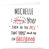 Sale Personalised Valentine's Card - I Fancy You, Facebook Funny
