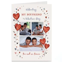 Online Personalised Valentine's Day Card - You and Me Forever, Boyfriend Photo