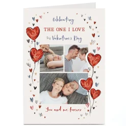 Personalised Valentine's Day Card - You and Me Forever, One I Love Photo