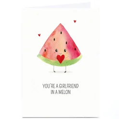 Sale Personalised Valentine's Day Card - Girlfriend In A Melon For Girlfriend|Anniversary
