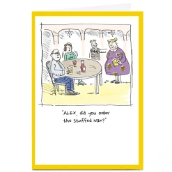 Hot Personalised Vicar Of Scribbly Card - Stuffed Nan Funny|Birthday