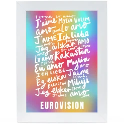New Personalised Wall Art - J'aime Eurovision Personalised Canvas & Wall Art|Photo Prints & Wall Art