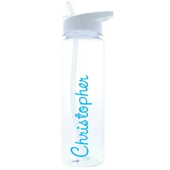 Kids Card Factory Personalised Water Bottle - Blue Text