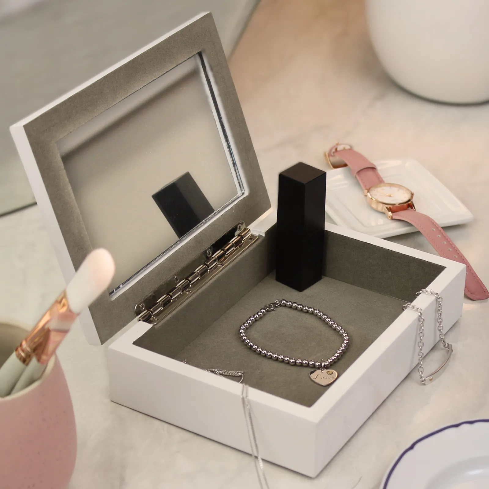 Card Factory Personalised Watercolour Jewellery Box