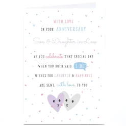 Hot Personalised Wedding Anniversary Card - When You Both Said I Do Anniversary