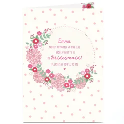 Clearance Personalised Wedding Card - Be My Bridesmaid Floral Invitations|Wedding Party