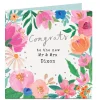 Online Personalised Wedding Card - Congrats Floral Wedding