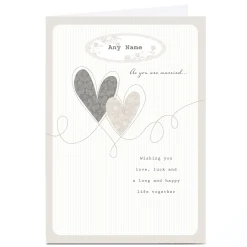 Online Personalised Wedding Card - Love, Luck & Happiness Wedding