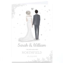 Card Factory Personalised Wedding Card - The New Mr & Mrs