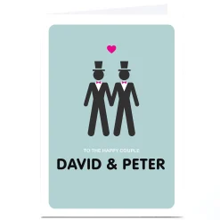 Clearance Personalised Wedding Card - 2 Grooms Wedding