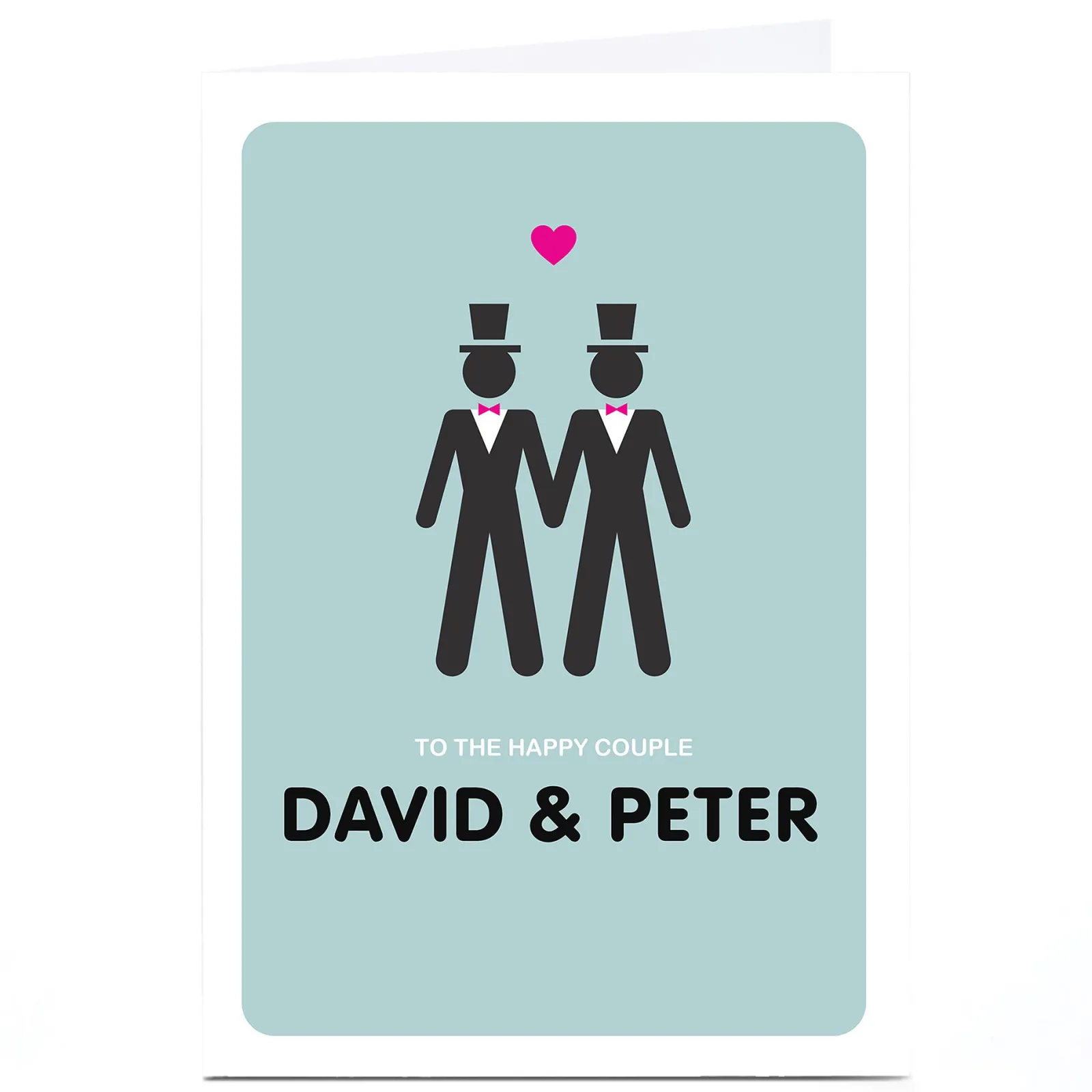 Clearance Personalised Wedding Card - 2 Grooms Wedding
