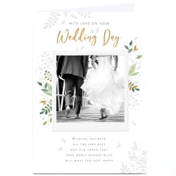 Clearance Personalised Wedding Card - Newly Wedded Bliss Wedding