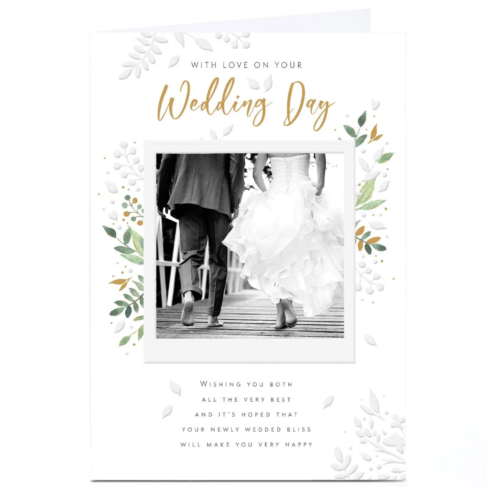 Clearance Personalised Wedding Card - Newly Wedded Bliss Wedding