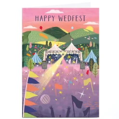 Discount Personalised Wedding Card - Happy Wedfest Wedding