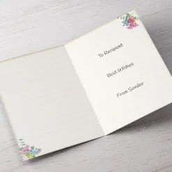 Card Factory Personalised Wedding Card - Flowers & Ribbon